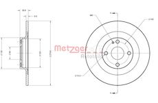 Brzdový kotouč METZGER AUTOTEILE 6110833
