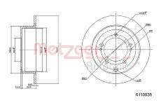 Brzdový kotouč METZGER 6110835