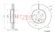 Brzdový kotouč METZGER 6110836