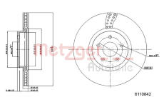 Brzdový kotouč METZGER 6110842