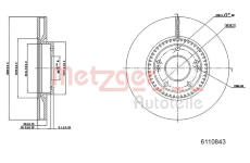 Brzdový kotouč METZGER 6110843