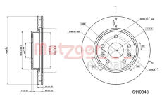 Brzdový kotouč METZGER 6110848