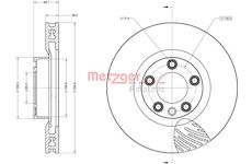 Brzdový kotouč METZGER 6110854