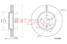 Brzdový kotouč METZGER 6110855