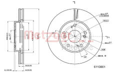 Brzdový kotouč METZGER AUTOTEILE 6110861