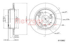 Brzdový kotouč METZGER 6110862