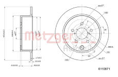 Brzdový kotouč METZGER 6110871