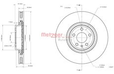 Brzdový kotouč METZGER AUTOTEILE 6110876