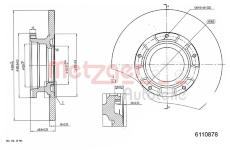 Brzdový kotouč METZGER 6110878