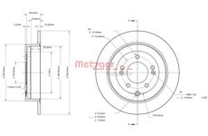 Brzdový kotouč METZGER AUTOTEILE 6110879