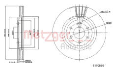 Brzdový kotouč METZGER 6110886