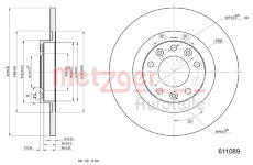 Brzdový kotouč METZGER 6110890