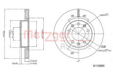 Brzdový kotouč METZGER 6110895