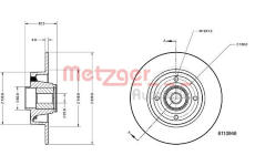 Brzdový kotouč METZGER AUTOTEILE 6110946