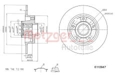 Brzdový kotouč METZGER AUTOTEILE 6110947