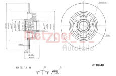 Brzdový kotouč METZGER 6110948