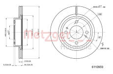 Brzdový kotouč METZGER 6110959