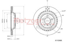 Brzdový kotouč METZGER AUTOTEILE 6110968