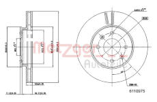Brzdový kotouč METZGER AUTOTEILE 6110975