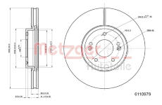 Brzdový kotouč METZGER AUTOTEILE 6110979