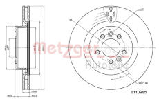 Brzdový kotouč METZGER AUTOTEILE 6110985