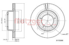Brzdový kotouč METZGER AUTOTEILE 6110988