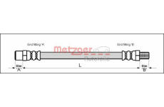 Brzdová hadice METZGER 4111716