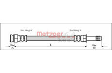 Brzdová hadice METZGER 4114800