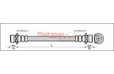 Brzdová hadice METZGER 4113506