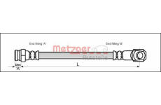 Brzdová hadice METZGER 4114050