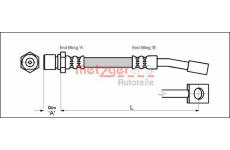 Brzdová hadice METZGER 4114679
