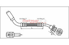 Brzdová hadice METZGER 4114723