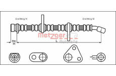 Brzdová hadice METZGER 4113501