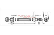 Brzdová hadice METZGER 4111159