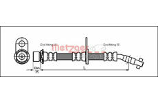 Brzdová hadice METZGER 4112167