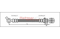 Brzdová hadice METZGER 4111975