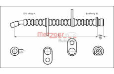 Brzdová hadice METZGER 4113605