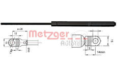 Pneumaticka pruzina, zavazadlovy / nakladovy prostor METZGER 2110283