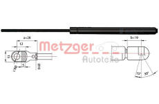 Pneumatická pružina, zavazadlový / nákladový prostor METZGER 2110388
