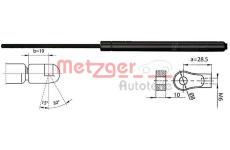 Pneumaticka pruzina, kapota motoru METZGER AUTOTEILE 2110404