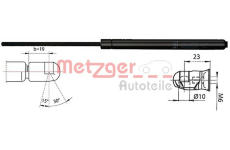 Pneumatická pružina, zavazadlový / nákladový prostor METZGER 2110536