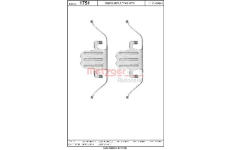 Sada příslušenství, obložení kotoučové brzdy METZGER 109-1751