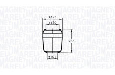Mech, pneumaticke odpruzeni MAGNETI MARELLI 030607020034