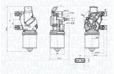 Motor stěračů MAGNETI MARELLI 064360300010
