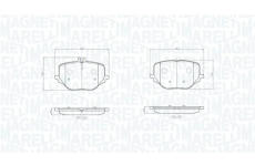 Sada brzdových destiček, kotoučová brzda MAGNETI MARELLI 363700450170