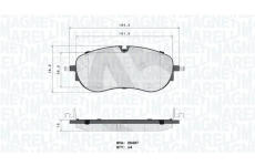 Sada brzdových destiček, kotoučová brzda MAGNETI MARELLI 363700485194