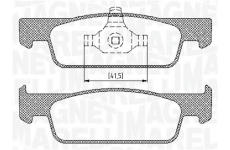 Sada brzdových destiček, kotoučová brzda MAGNETI MARELLI 363916060717