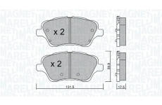 Sada brzdových destiček, kotoučová brzda MAGNETI MARELLI 363916060839