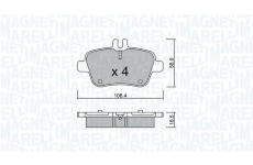 Sada brzdových destiček, kotoučová brzda MAGNETI MARELLI 363916060843