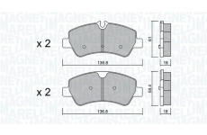Sada brzdových destiček, kotoučová brzda MAGNETI MARELLI 363916060847